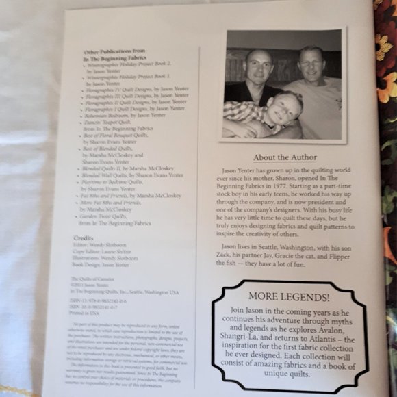 The Quilts of Camelot Softcover Book By Jason Yenter 2011 - Picture 3 of 7